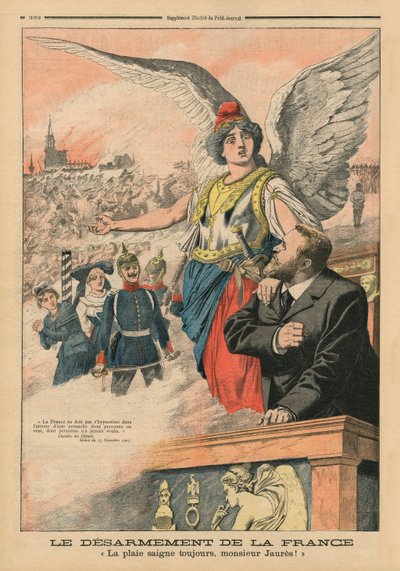 “记住”，Jean Jaures和Marianne，“Le Petit Journal”的插图，1913年6月22日 作者 法语学校
